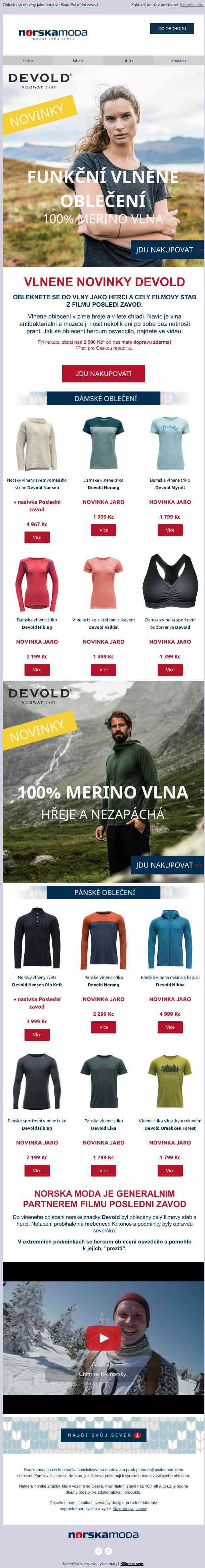 Vlněné novinky DEVOLD