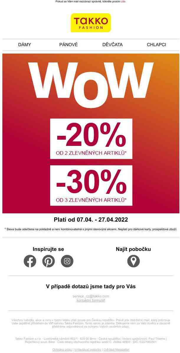 WOW – až 30% na již zlevněné zboží