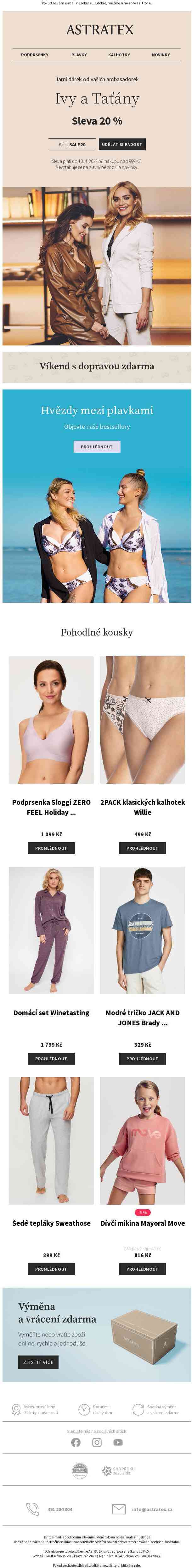 20% sleva platí už jen dnes|Víkend s dopravou zdarma.