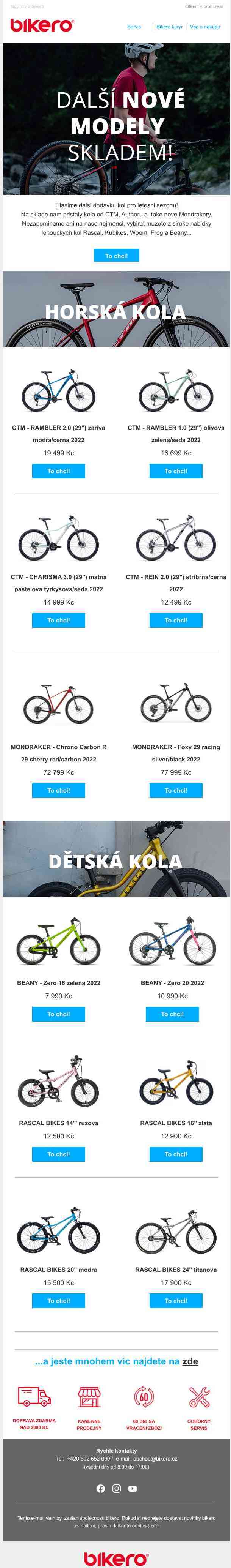 Nové modely kol skladem!