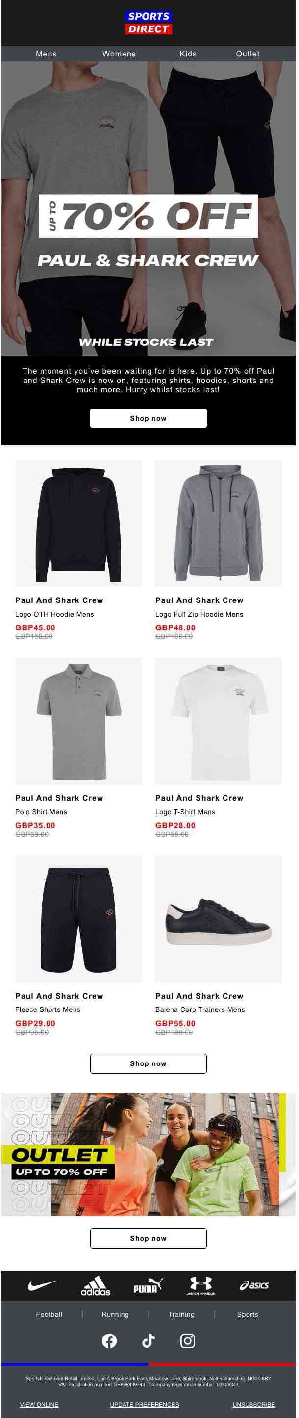 Up to 70% OFF Paul and Shark Crew 🤩🦈