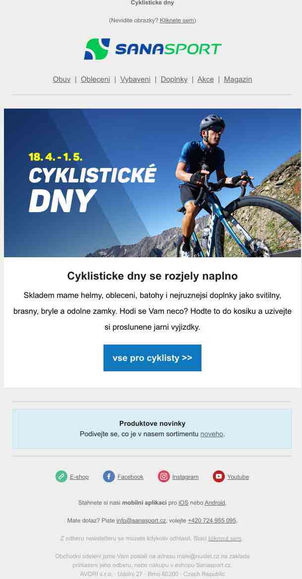 Pro všechny cyklisty máme našlapané Cyklistické dny