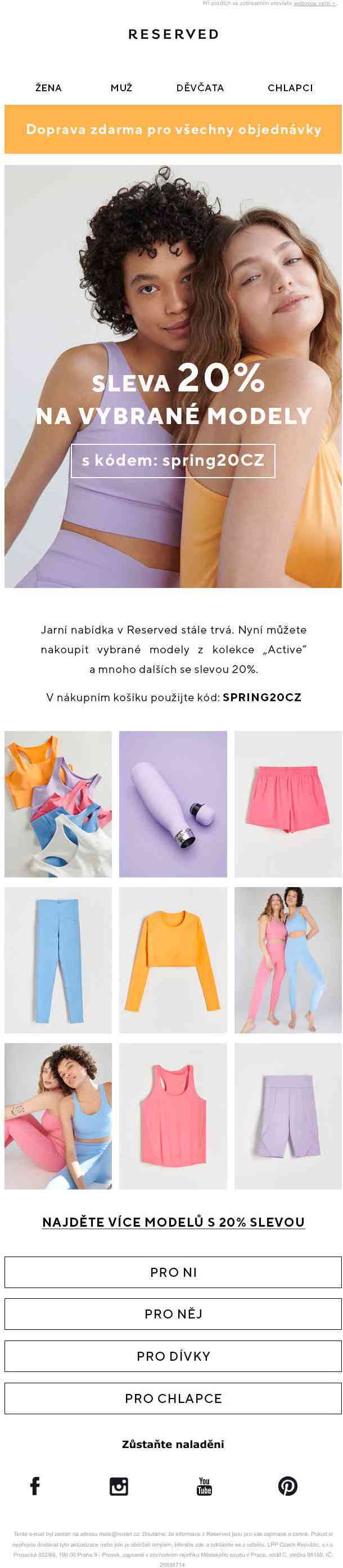 Jarní sleva 20% na vybrané modely